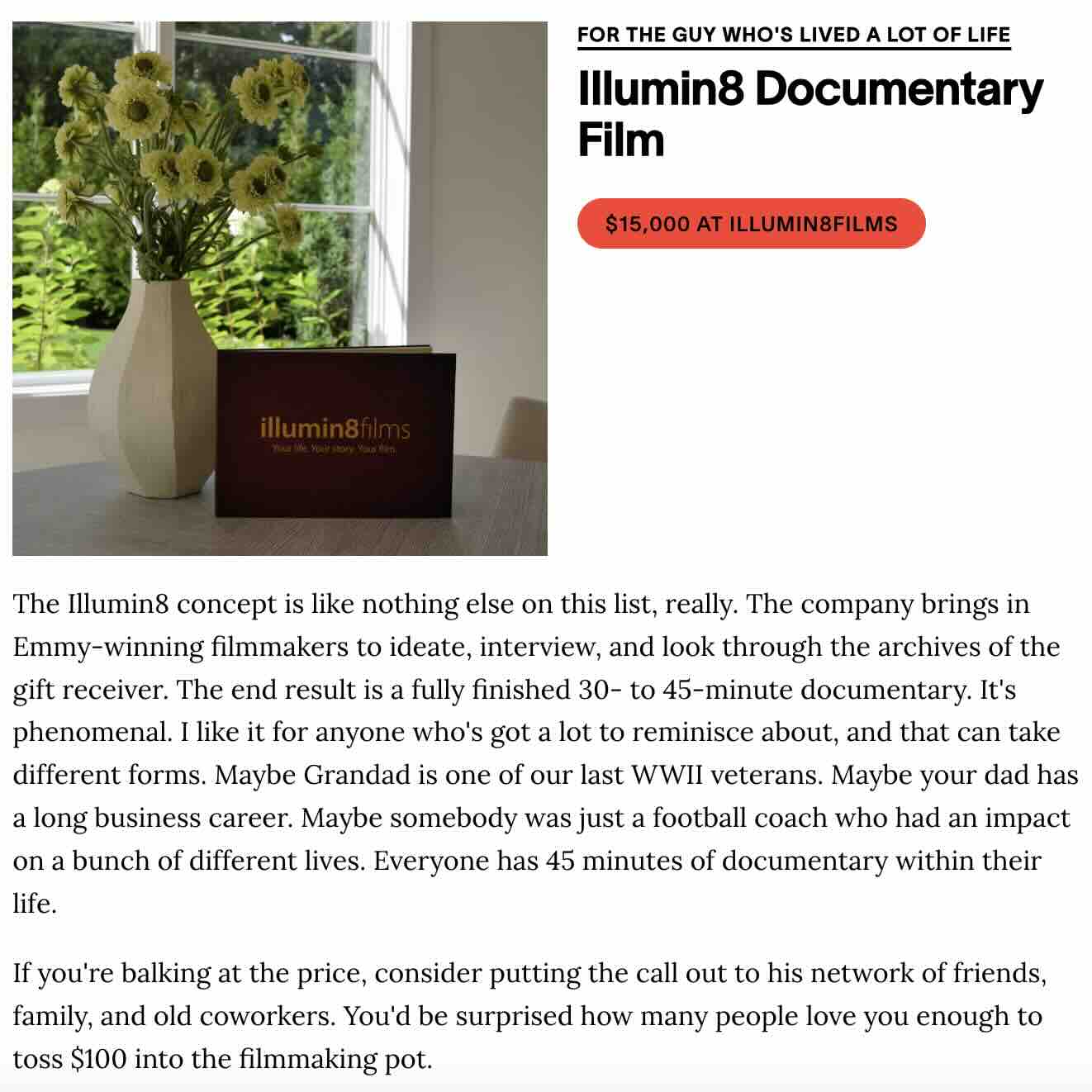 Esquire feature on illumin8 Films